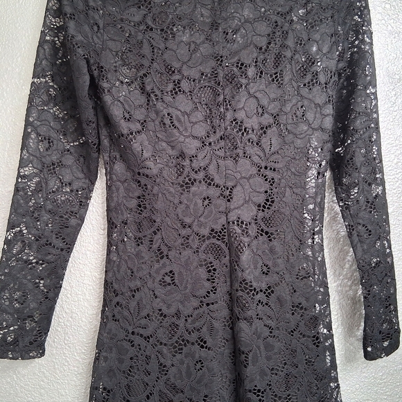 NWOT Black Floral Lace Dress - Picture 3 of 8